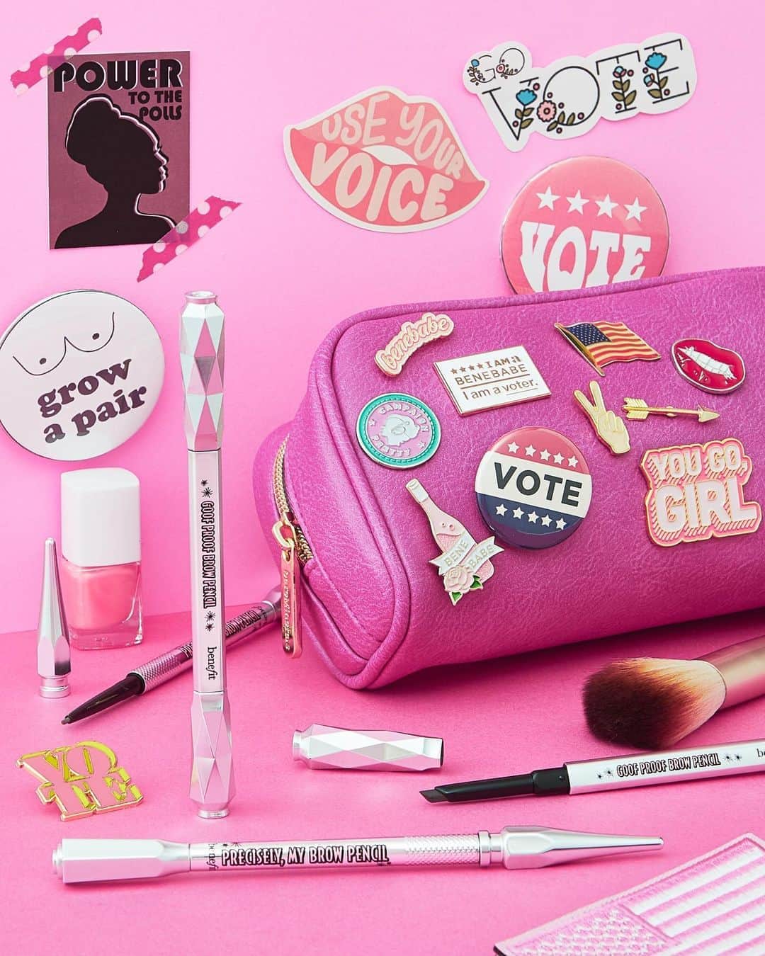 Benefit Cosmeticsさんのインスタグラム写真 - (Benefit CosmeticsInstagram)「Reminder: your voice is the most beautiful thing you own 💖  Voting season is underway across the USA—how are YOU making your voice heard? -- Text VOTER to 26797 today to solidify your voting plan & put it into action! 👊 📸 @shannonwarf Styled by @petiterouge1」10月18日 1時12分 - benefitcosmetics