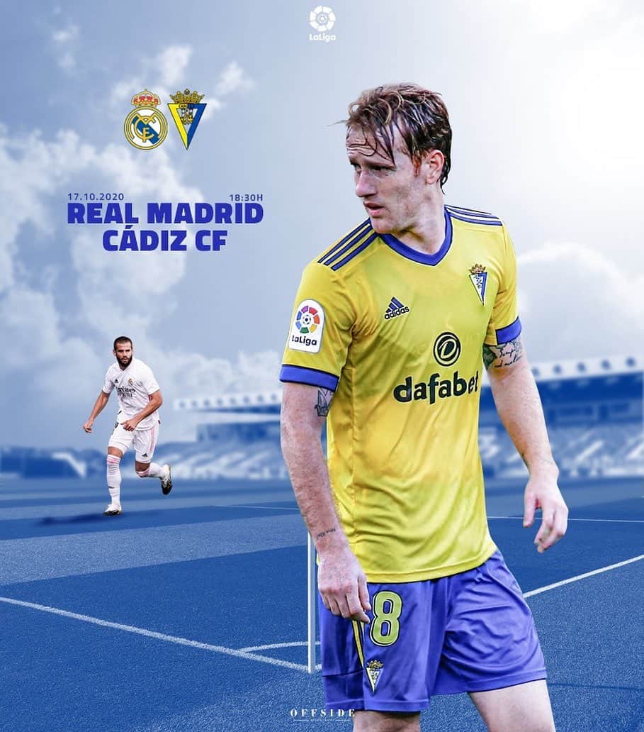 アレハンドロ・フェルナンデス・イグレシアスのインスタグラム：「Partido especial y diferente.   Lucharemos por los 3 puntos hasta el final! Vamos Cádiz💛💙  #Mehandichoqueelamarillo #AF8」