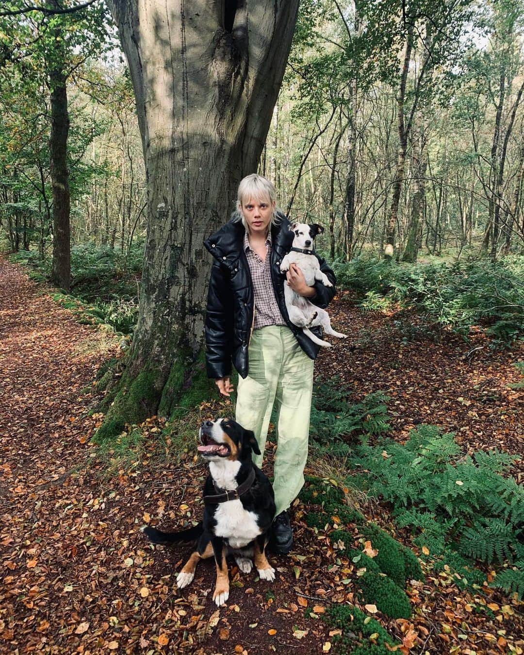 マリヤン・ジョンクマンのインスタグラム：「W the fam 🌿🌿🌿🐶🐶」
