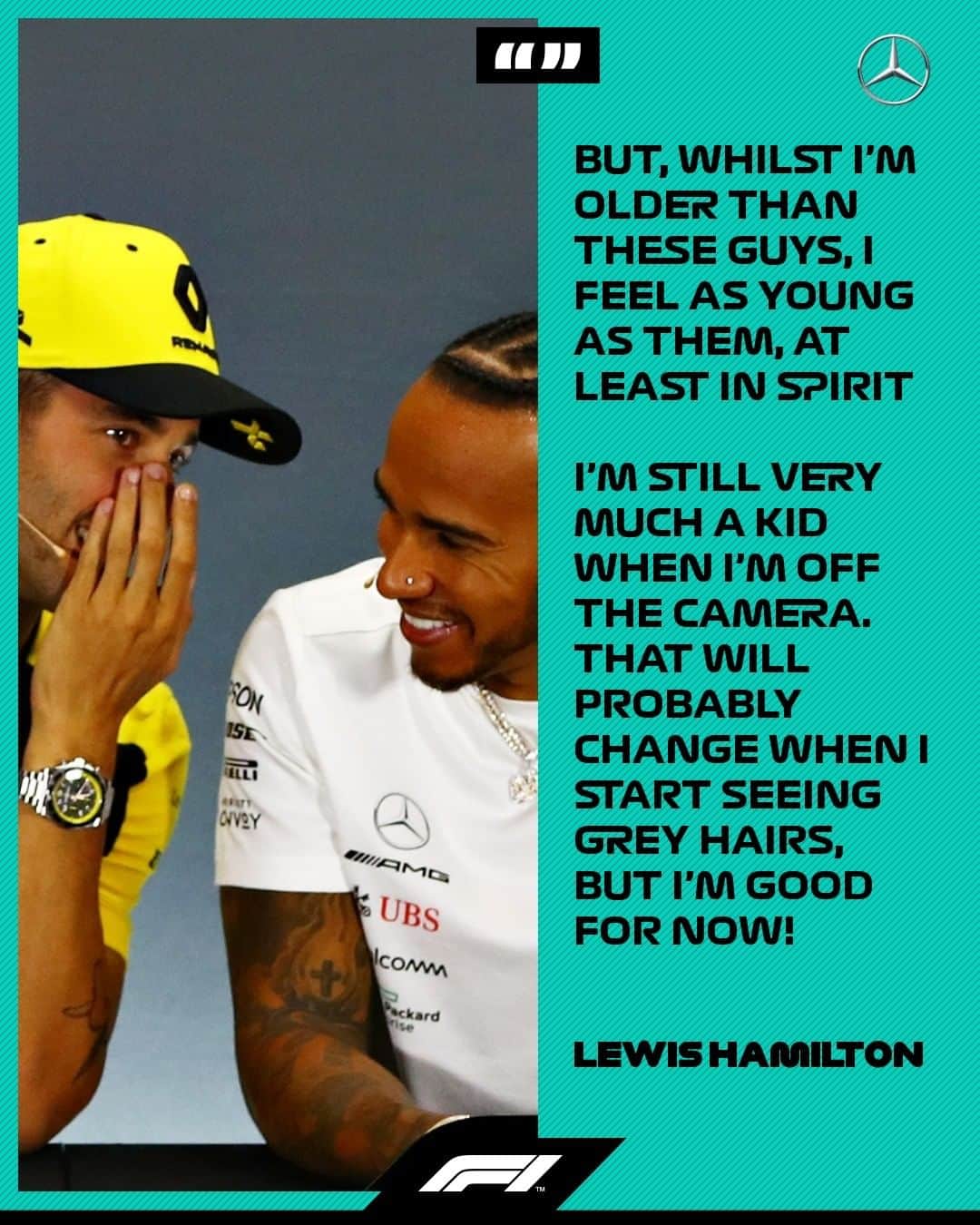 F1さんのインスタグラム写真 - (F1Instagram)「Lewis Hamilton will miss the thrill of F1 when it's time to say goodbye 👀 💬 .  But younger generation take note - he still feels like a kid 👈 😉 .  #F1 #Formula1 #LewisHamilton #MercedesAMGF1 @lewishamilton @mercedesamgf1」10月17日 21時16分 - f1