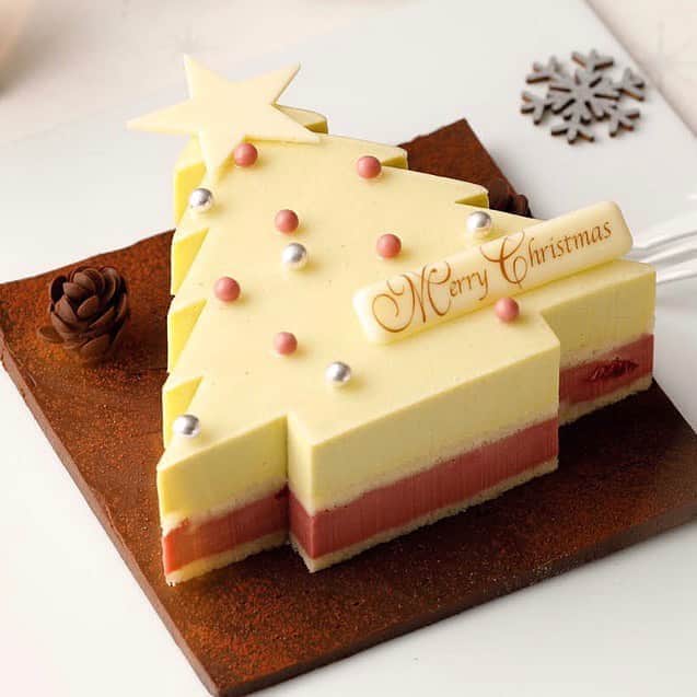 のインスタグラム：「◆【オンライン】2020クリスマスケーキ﻿ ﻿ 本日からオンライン限定クリスマスケーキ３種をご紹介します🌟﻿ ﻿ １つ目はオンライン版のツリー型ケーキ、『Holy night』🎄﻿ こちらは第一号店の【Rakuten SHOP限定】で登場。ピスタチオムースと木いちごクレムーのマリアージュ、ツリーの下には濃厚ガナッシュが付いてきます🍫﻿ ご自宅には飾り付けがされていない状態にてお届けします。自由な飾りつけで、思い出に残るクリスマスをお楽しみ下さい。﻿ ﻿ ※数量限定、無くなり次第終了﻿ ※11月2日10:00〜発売開始﻿ サイズやお値段などの詳細は「チョコレートデザイン」公式サイトのニュースリリースをご覧ください。﻿ ▶︎ http://chocolatedesign.co.jp﻿ ﻿ #chocolate #xmas #christmas #バニラビーンズ #チョコレート #横浜スイーツ #お取り寄せ #お取り寄せケーキ #クリスマスケーキ  #クリスマスケーキ2020 #クリスマスツリー」