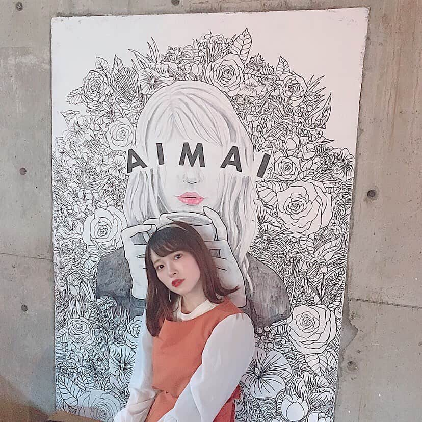 橋本紗奈さんのインスタグラム写真 - (橋本紗奈Instagram)「カフェの絵が可愛かった🖼ˎˊ˗ また行きたいなっ . . . #カフェ巡り #博多カフェ #博多 #カフェ #aimai #aimai_fukuoka #博多グルメ #博多ランチ #秋服 #ヘアアレンジ #ヘアカラー #ミディアムヘア  #redyazel」10月17日 21時33分 - hashimoto_sana