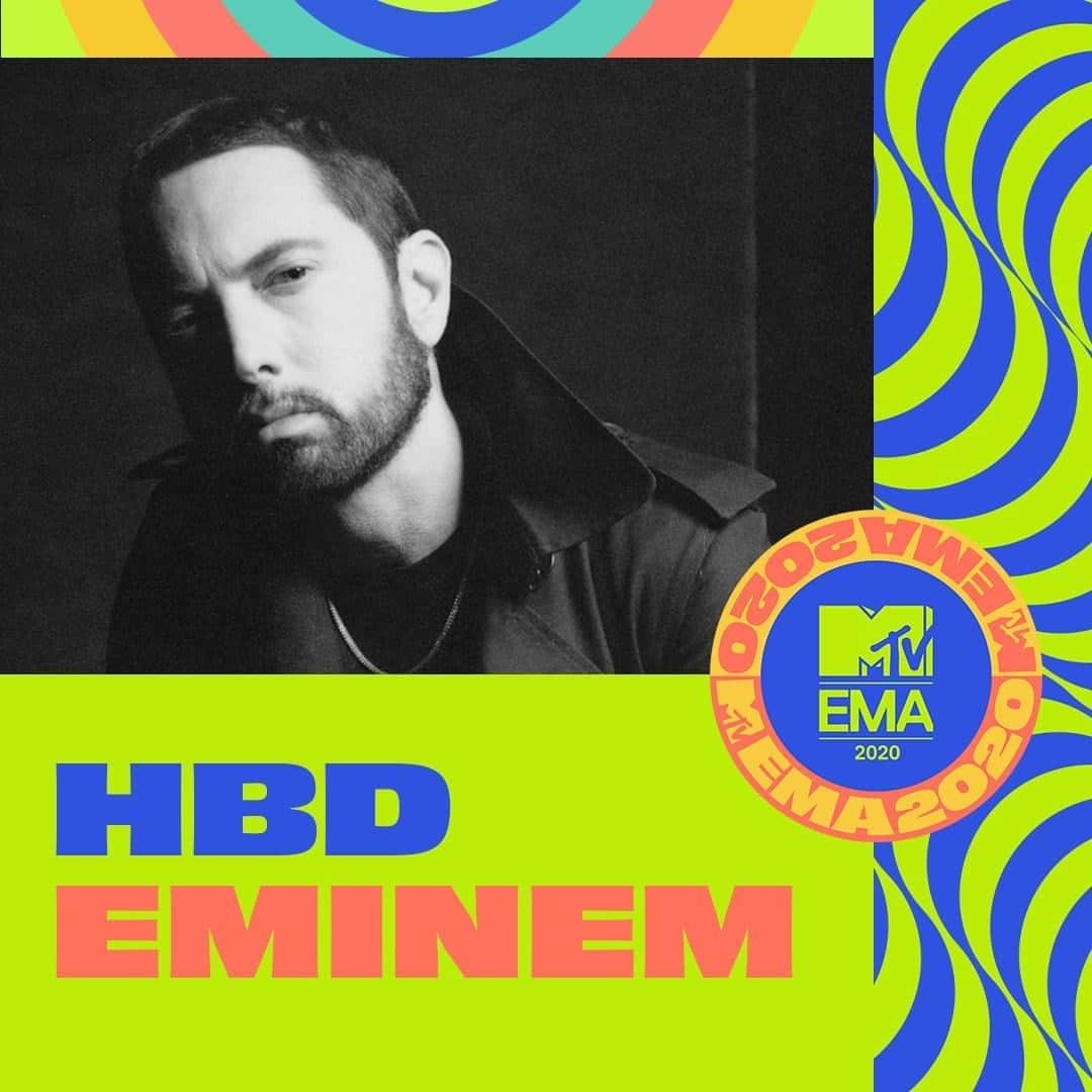 MTV EMAさんのインスタグラム写真 - (MTV EMAInstagram)「Happy birthday to the Rap God with 14 #MTVEMA wins, @eminem!!! 🙌 🐐」10月17日 22時00分 - mtvema