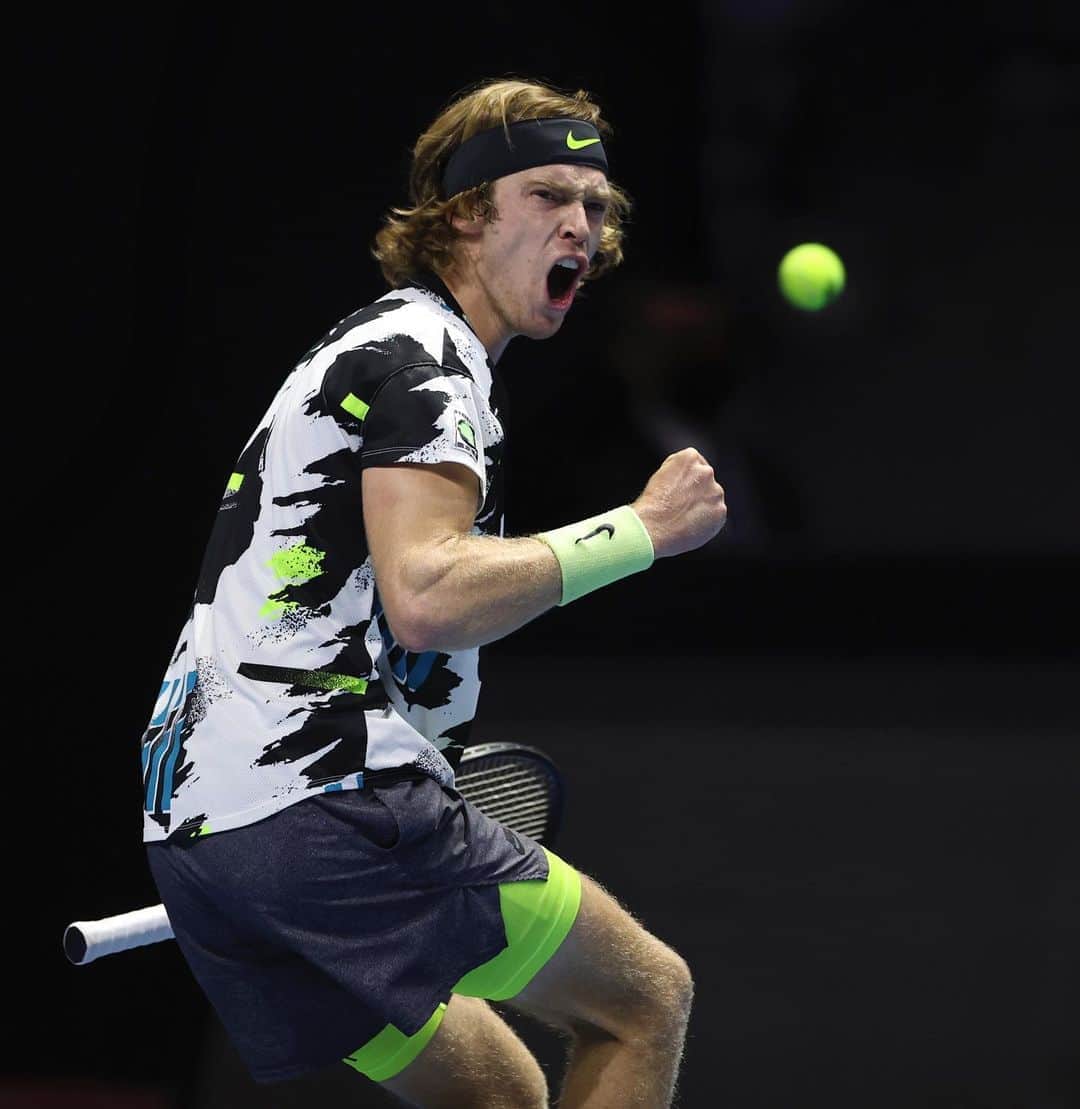 ATP World Tourさんのインスタグラム写真 - (ATP World TourInstagram)「What a player. What a performance.  @andreyrublev reaches the 8th #ATPTour final of his career, defeating Shapovalov 4-6 6-3 6-4 at the @formula_tx! 🤩」10月17日 22時22分 - atptour