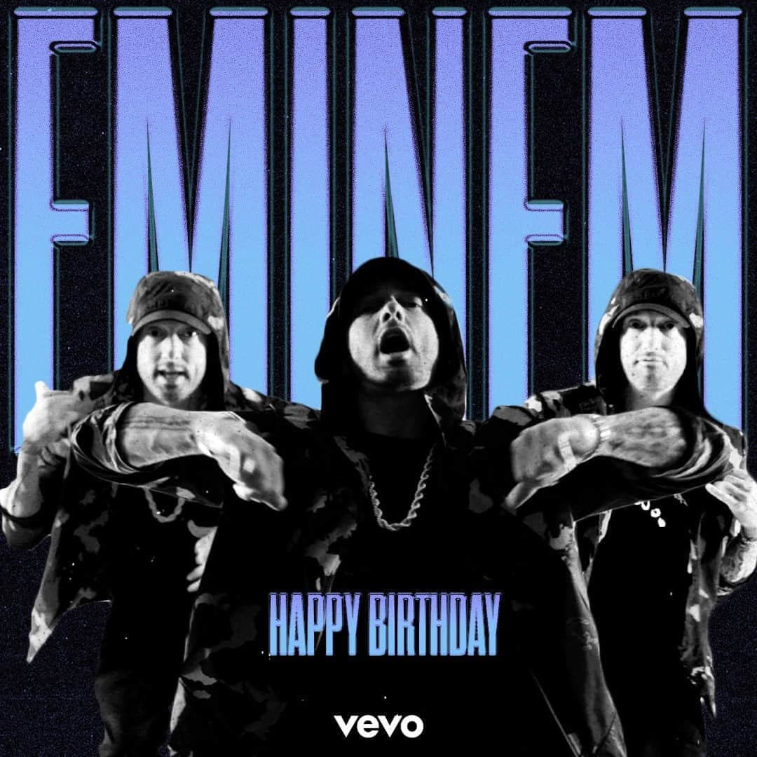 Vevoさんのインスタグラム写真 - (VevoInstagram)「HBD to your favorite MC’s favorite MC, @Eminem! Run back classics like “Stan” and “My Name Is” with his playlist to celebrate. 🎈 ⠀⠀⠀⠀⠀⠀⠀⠀⠀ ▶️[Link in bio] #Eminem」10月18日 0時00分 - vevo