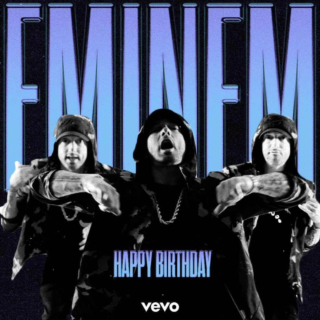 のインスタグラム：「HBD to your favorite MC’s favorite MC, @Eminem! Run back classics like “Stan” and “My Name Is” with his playlist to celebrate. 🎈 ⠀⠀⠀⠀⠀⠀⠀⠀⠀ ▶️[Link in bio] #Eminem」