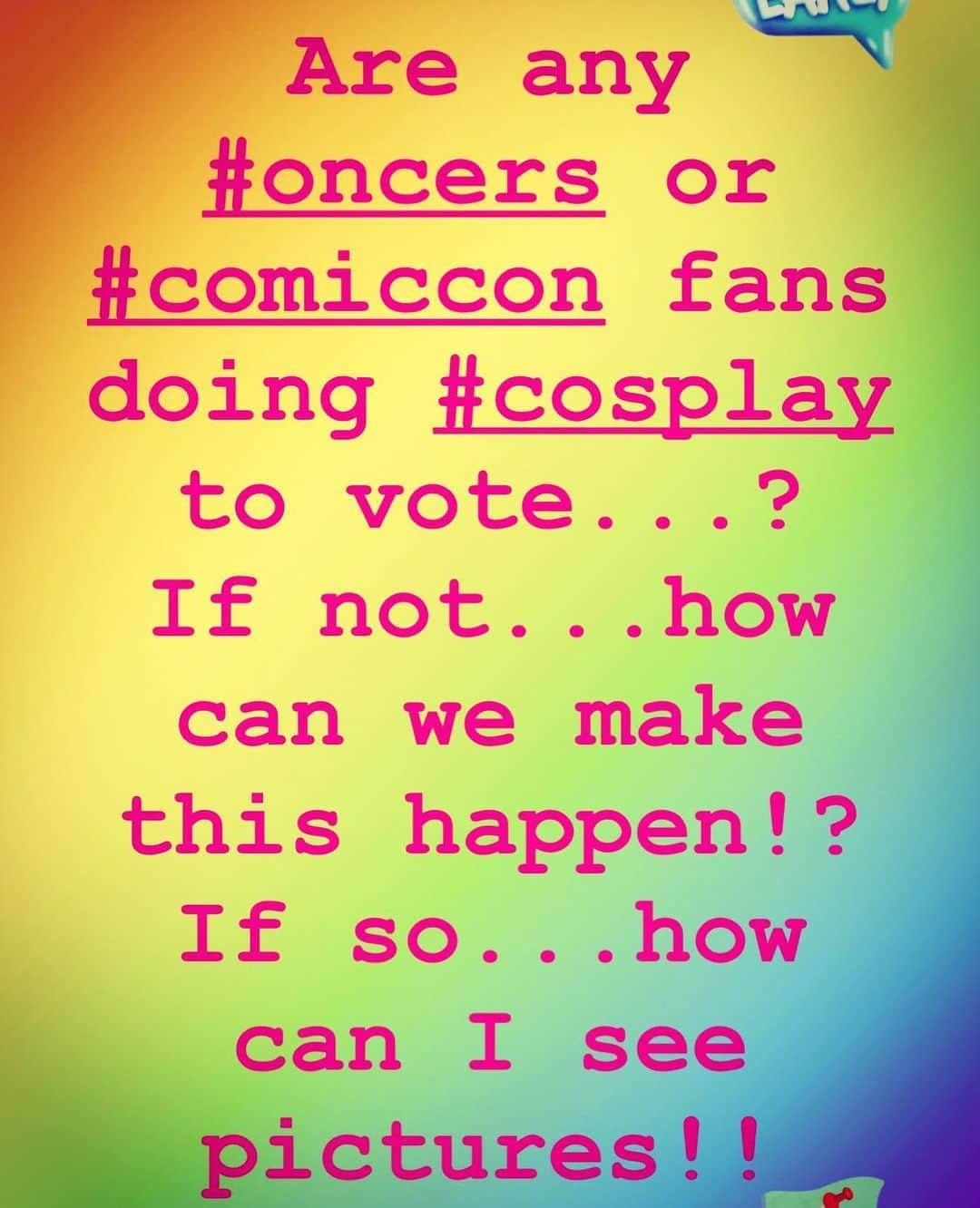 ミーガン・オリーさんのインスタグラム写真 - (ミーガン・オリーInstagram)「Are any #oncers or #comiccon fans doing #cosplay to #vote? If not...how can we make this happen because it would amazing!! If so how can We see photos!!!? #vote #votethemout @jennifermorrison @lanaparrilla @emiliede_ravin @joshdallas @onceabcofficial @comic_con #onceuponatime @jschramer @colinodonoghue1 @bexmader @jamiejchung」10月18日 0時28分 - officialmeghanory