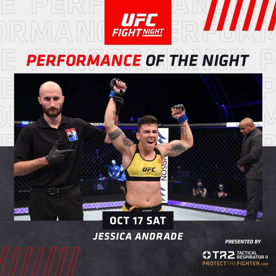 UFCさんのインスタグラム写真 - (UFCInstagram)「Got it done in one 💵 @JessicaMMAPro & @JimmyCruteUFC secure tonight's bonuses. #UFCFightIsland6」10月18日 11時33分 - ufc