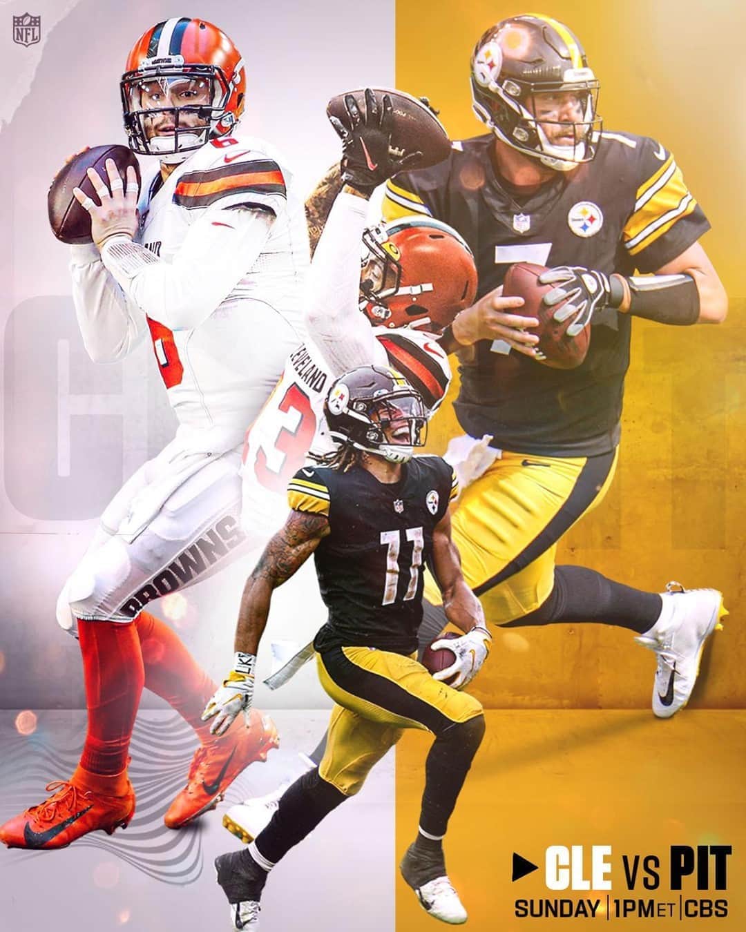 NFLさんのインスタグラム写真 - (NFLInstagram)「The 4-1 @clevelandbrowns face the undefeated @steelers in an AFC North showdown!⁣ ⁣ 📺: #CLEvsPIT — Sunday 1pm ET on CBS⁣ 📱: NFL app // Yahoo Sports app」10月18日 10時30分 - nfl