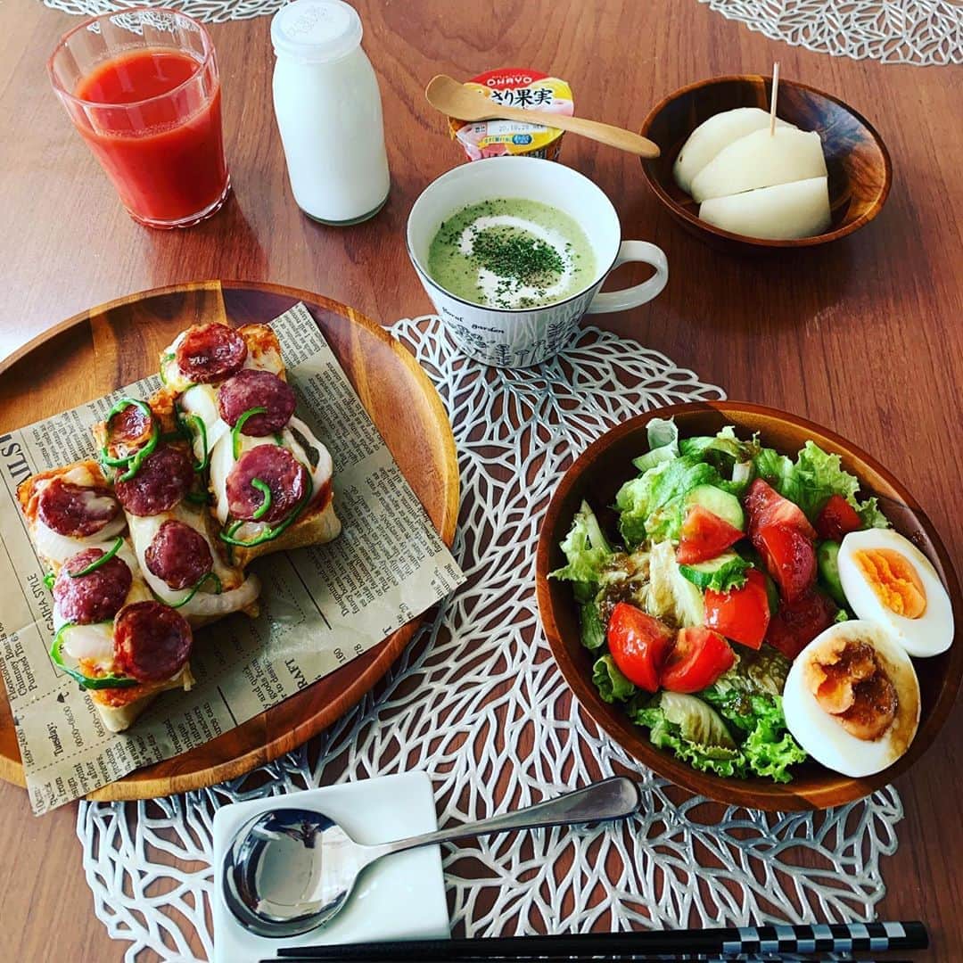 のインスタグラム：「のがみのしょくぱん🍞  ピザトースト🍕 超超超超超劇劇劇劇劇 うままままままし！」