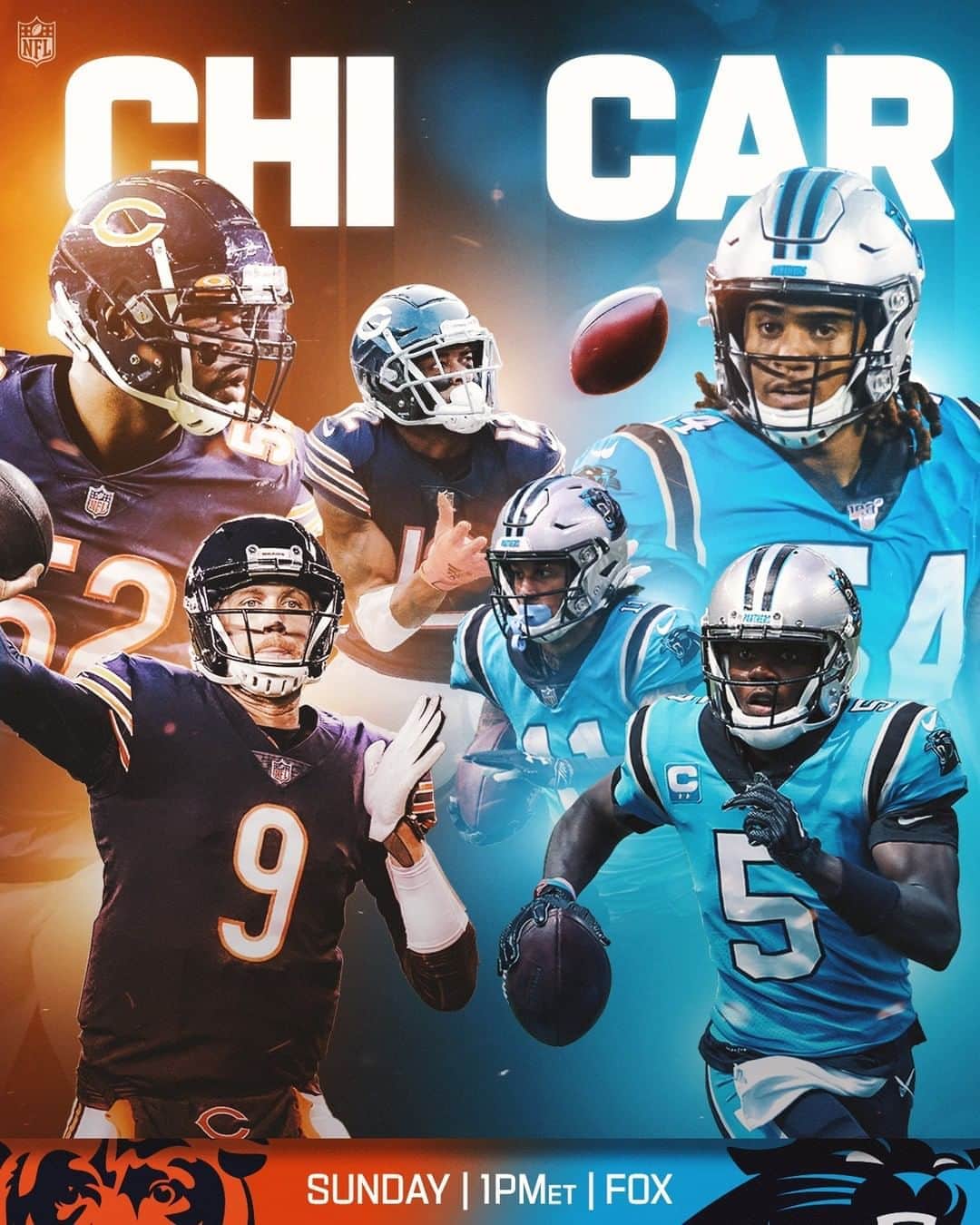 NFLさんのインスタグラム写真 - (NFLInstagram)「@chicagobears vs. the @panthers. Big one in the NFC. 😤  📺: #CHIvsCAR -- TOMORROW 1pm ET on FOX 📱: NFL app // Yahoo Sports app」10月18日 11時30分 - nfl