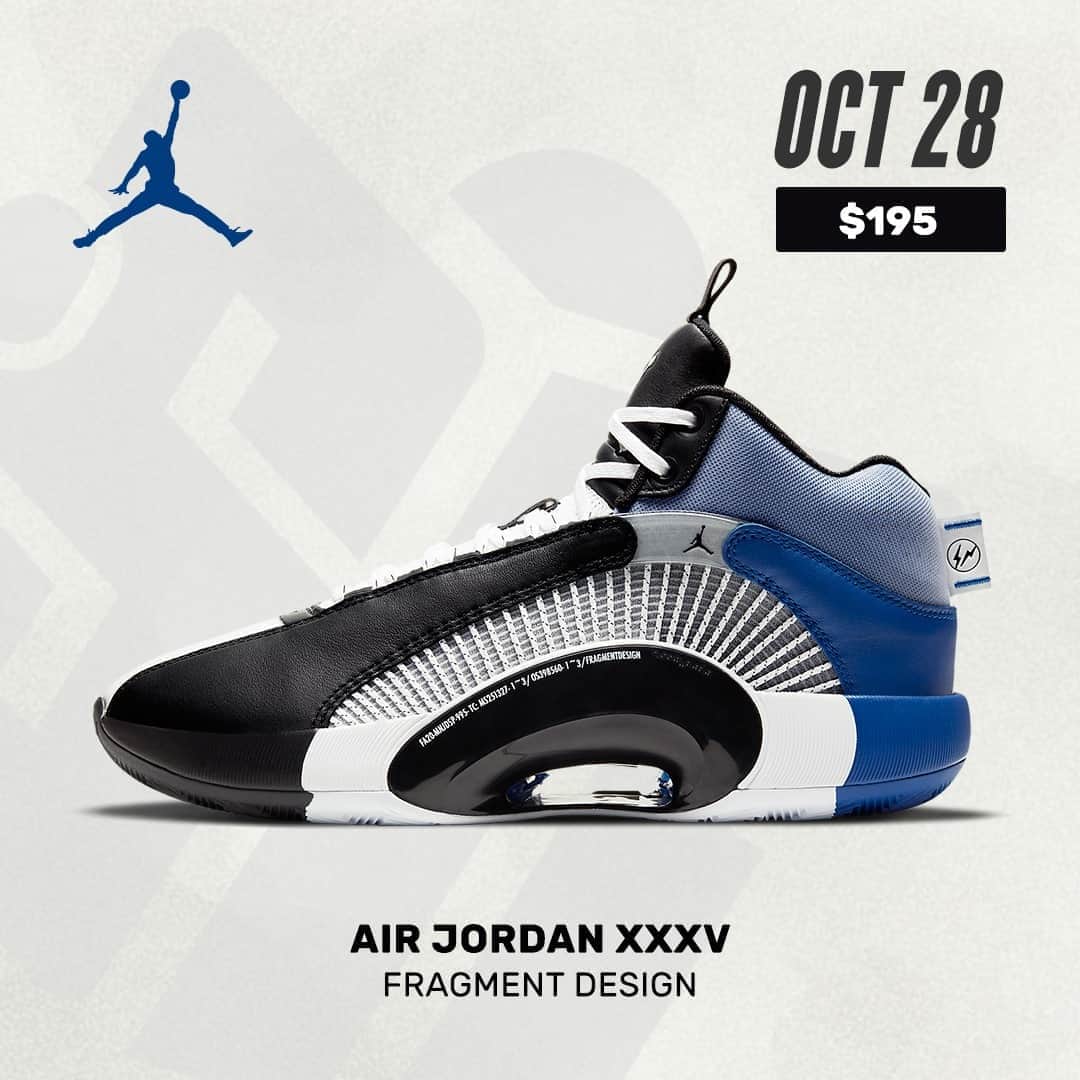 Sneaker Newsさんのインスタグラム写真 - (Sneaker NewsInstagram)「The fragment design x Air Jordan XXXV will officially release on October 28th for $195. Hit the link in our bio for a look at official images.」10月18日 3時01分 - sneakernews