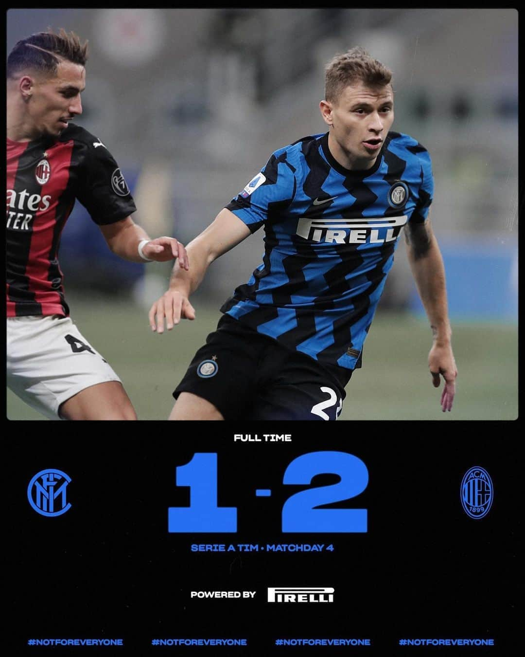 インテルナツィオナーレ・ミラノさんのインスタグラム写真 - (インテルナツィオナーレ・ミラノInstagram)「FULL TIME #InterMilan 1-2 ⚽️⚽️ 13’ 16’ Ibrahimovic ⚽️ 29’ @romelulukaku  Sempre #forzaInter! #Inter #DerbyMilano #Football #SerieA」10月18日 3時02分 - inter