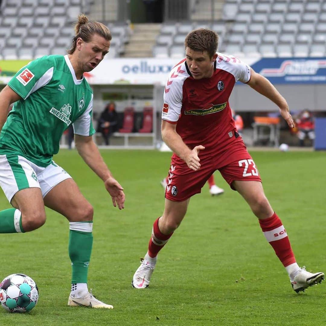 ドミニク・ハインツのインスタグラム：「Umkämpftes Spiel, dass wir leider nicht mit 3 Punkten für uns entscheiden konnten⚽️! @scfreiburg @nikefootball @sportstotal」