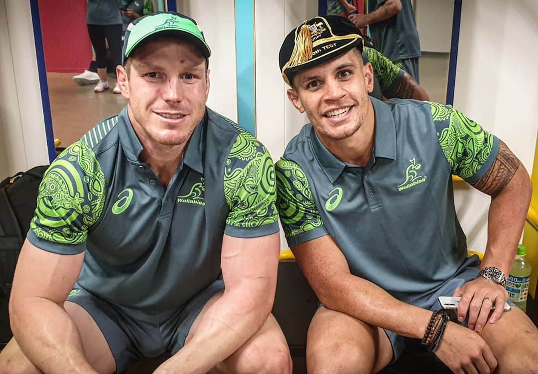 のインスタグラム：「Always loved playing alongside @m.toomua. Looking forward to watching him and the team this afternoon. Rip in and enjoy!  #bledisloecup #enjoyment」
