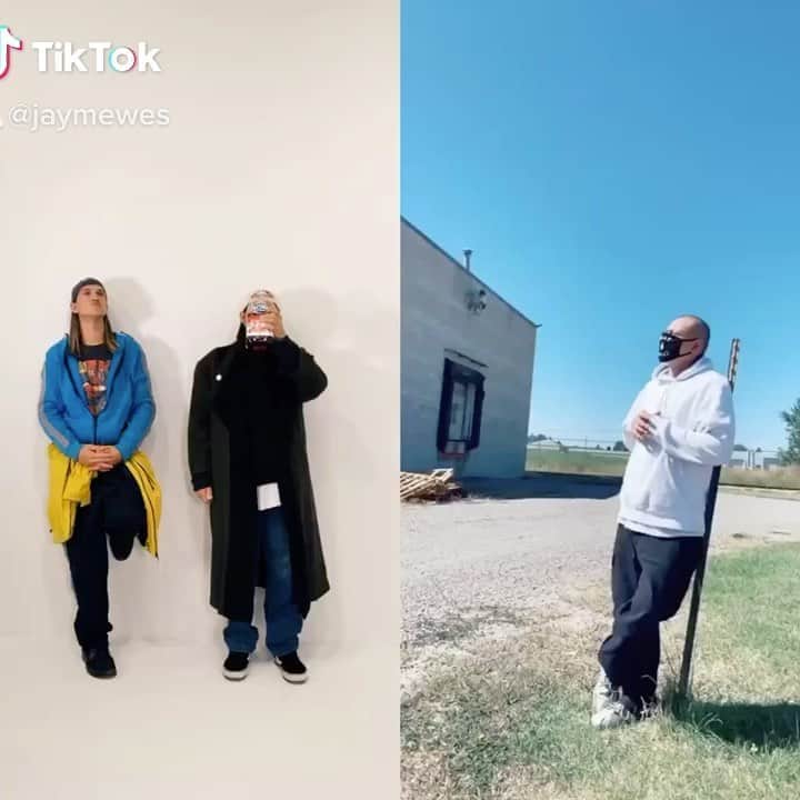 ケヴィン・スミスのインスタグラム：「Silence of the Hams. @jayandsilentbob do a @tiktok duet with @doggface208, Mister #nathanapodaca. (As you can see, @jaymewes is getting *very* into #tiktok...) Directed by #jasonmewes. Shot by @joshroush. #KevinSmith #jasonmewes #goodbyehorses #qlazzarus #jayandsilentbob #clerks2 #buffalobill #silenceofthelambs #oceanspray」