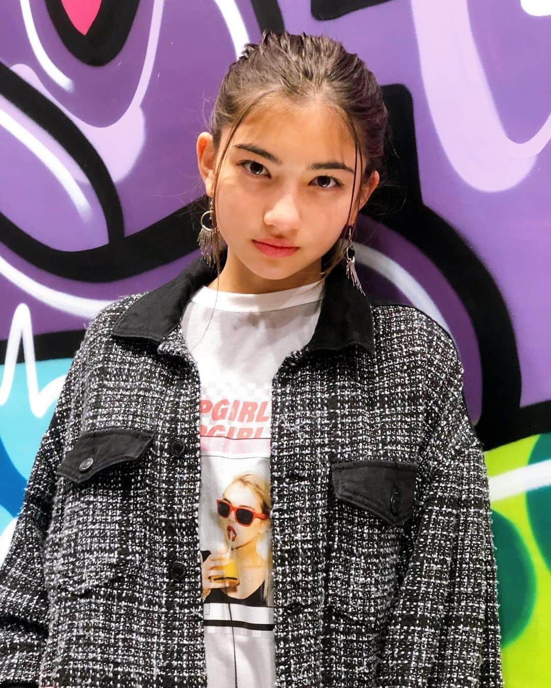 のインスタグラム：「Lessonおわり♪ はやく帰ってねよ💤  #lessonday #model #walking #vocal #fun #ootd #anapgirl #webmodel #teenmodel #bershaka #bershakastyle #teenfashion」