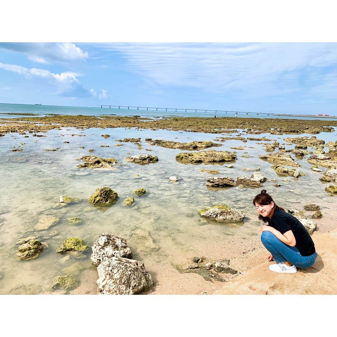 山内日菜子のインスタグラム：「． 沖縄はやっぱり海が綺麗やね〜🏝 トレーニングはキツかったけど、 一度気合を入れ直すには、 とても良かった👏🏻 ． 次の試合は、三菱レディースの予選会です⛳️ がんばるぞーーー！！！」