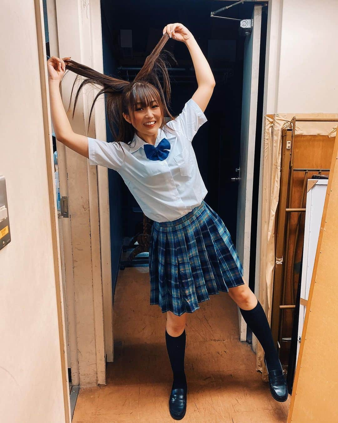 藤田早希さんのインスタグラム写真 - (藤田早希Instagram)「女子高生本日3日目です🥺 今日はソワレ18時～になってます！ 幕があがって一気に日が過ぎる。 毎日もっと大切に過ごそうと思います😌 snowでアイナがとってくれたよん🙌. . ☆☆☆☆☆☆☆☆☆☆☆☆☆☆☆. .  High school girl today is the 3rd day 🥺  Today is from 18:00 on Soiree!  The curtain rises and the day goes by at once.  I will spend more time every day 😌  Aina took it with snow 🙌. .  여고생 오늘 3 일째입니다 🥺  오늘 야회 18시 ~되어 있습니다!  막이 오르고 단번에 일이 넘는다.  매일 더 소중하게 보내자 생각합니다 😌  snow에서 아이나가 해 준 아니야 🙌. . ☆☆☆☆☆☆☆☆☆☆☆☆☆☆☆. . . .  #rave塾 #舞台 #舞台俳優 #舞台女優 #舞台好きな人と繋がりたい #舞台劇 . . . .」10月18日 12時08分 - sakifujita