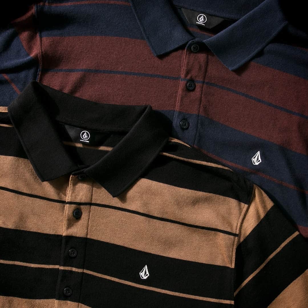 ボルコムのインスタグラム：「The 'Olmos' polo comes in Mahogany and Sand Dune, which one would you get?! 🤔  👉  vol.cm/shirts 👈」
