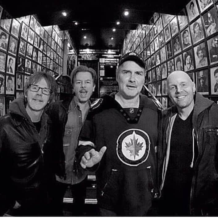 デヴィッド・スペードのインスタグラム：「Happy birthday to old bud @therealnormmacdonald Great night at  @thecomedystore  @wilfredburr @thedanacarvey. ( 📸  @troyconrads )」