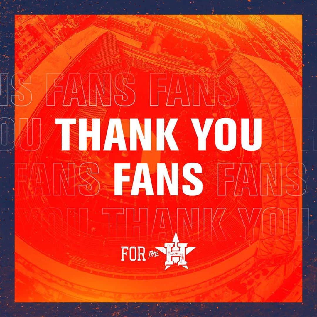 ヒューストン・アストロズのインスタグラム：「Thank you, Houston 🧡 #ForTheH」