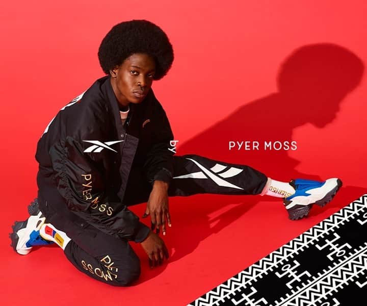 のインスタグラム：「#ReebokbyPyerMoss Collection 3 – 『American, Also』というテーマを通じて、歴史によってゆがめられたストーリーに光を当てるとともに、対話を促す手段としてファッションを用いてきたピアー・モスの新章が始まる。 最新のカラーウェイをまとった "フューリートレイル"を含むコレクション発売中。 #リーボッククラシック」