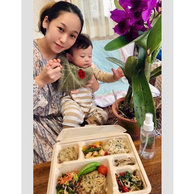 のインスタグラム：「I ate "mama no kyusyoku"🍱🍴 A nutritionally balanced diet for moms✨✨ Useful when you are busy👏👏👏👏👏 https://bit.ly/36wmToB @mama9_2020  #ママの休食 食べたよ( ´∀｀) 野菜たっぷりで嬉しい)^o^( 忙しい時にとても便利(o^^o) 500キロカロリー前後だからとてもヘルシー٩(๑❛ᴗ❛๑)۶ 久々にゆっくり食事できたww #ママ休 #宅食 で #ママライフ や #マタニティライフ を充実させよう♪(´ε｀ ) もー #寿司太郎 やんちゃだからw @suuu.2020  https://www.amazon.co.jp/dp/B085CDV2FZ 父が育ててる #洋蘭 咲いた )^o^( #カトレア 触りたいみたいね？w #バリアプラン で #ウイルス対策 しました( ͡° ͜ʖ ͡°) #渋柿エキス で #ノンアルコール除菌 (⌒▽⌒) どこでも #バリアプラス #BPLAN で #除菌スプレー （^人^） #洋蘭のある暮らし　 #ポーシャ #カニザロ  #Porcia #Cannizaro #消臭スプレー　#抗菌　#除菌　#消臭  #柿渋エキス配合　#コロナ対策　 #PR  @asagakecom  #asagakeで体験 @champion_japan  @champion  #champion #championbaby」