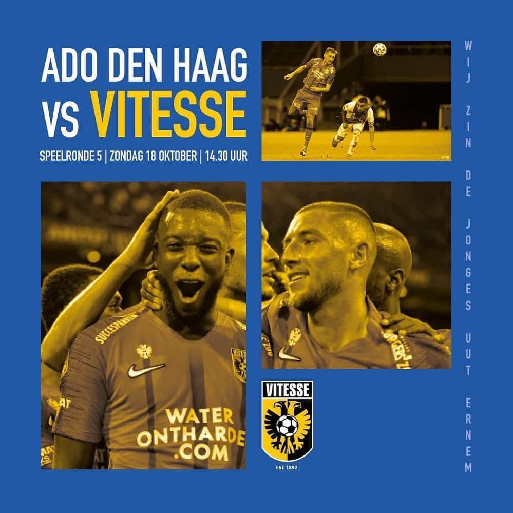 フィテッセさんのインスタグラム写真 - (フィテッセInstagram)「MATCHDAY⠀ ⠀ Eredivisie = 🔙⠀ ⠀ #Vitesse #adovit」10月18日 15時37分 - mijnvitesse