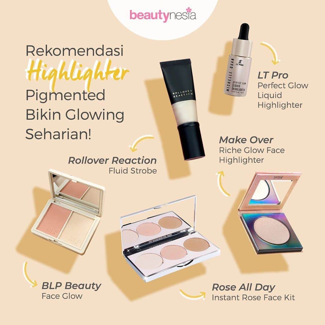 Beauty | Health | Fashionさんのインスタグラム写真 - (Beauty | Health | FashionInstagram)「Produk make up satu ini emang gak boleh ketinggalan untuk bikin wajah makin glowing. Penggunaan highlighter yang tepat, tentunya akan memancarkan cahaya alami pada wajah kamu lho Beautynesian. Terutama pada bagian tulang pipi, pangkal hidung dan tulang alis . Nah kali ini Beautynesia mau kasih rekomendasi highlighter yang favorite yang bisa bikin wajah tampak glowing alami.⁣ ⁣ Komen yuk di bawah produk yang lagi kamu mau banget yang mana nih? ⁣ ⁣ #BeautynesiaID #rekomendasibeautynesia #highlighter #tipshighlighter #makeupglowing #rekomendasihighliter #highlighteronfleek #highlighterpalette」10月18日 15時38分 - beautynesia.id