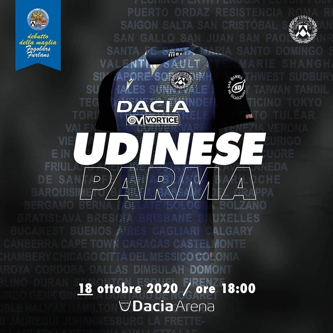 ウディネーゼ・カルチョさんのインスタグラム写真 - (ウディネーゼ・カルチョInstagram)「MATCHDAY 🙌  🆚 @parmacalcio1913  🏟  Dacia Arena ⏰ 18:00  #UdineseParma #ForzaUdinese #AlèUdin #Matchday #SerieATim」10月18日 16時55分 - udinesecalcio