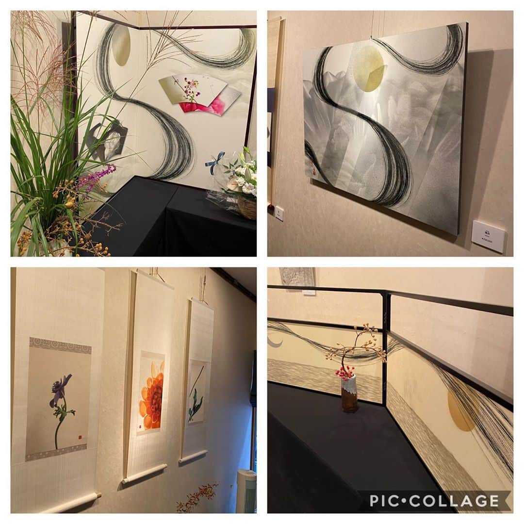 堤信子さんのインスタグラム写真 - (堤信子Instagram)「モデルで写真家の久保京子さんと墨絵アーティスト藤澤龍一さんの「秋の二人展」に、昨日お邪魔しました^_^ 大人気のお二人なのでお客様もたくさんいらしていて、大盛況😄😄😄 写真と墨絵のコラボをはじめとする素晴らしい作品の数々に心奪われました💕💕💕 お二人ともお話しできて良かった！やよいさん、ありがとうございました😊」10月18日 18時30分 - nobnob1111