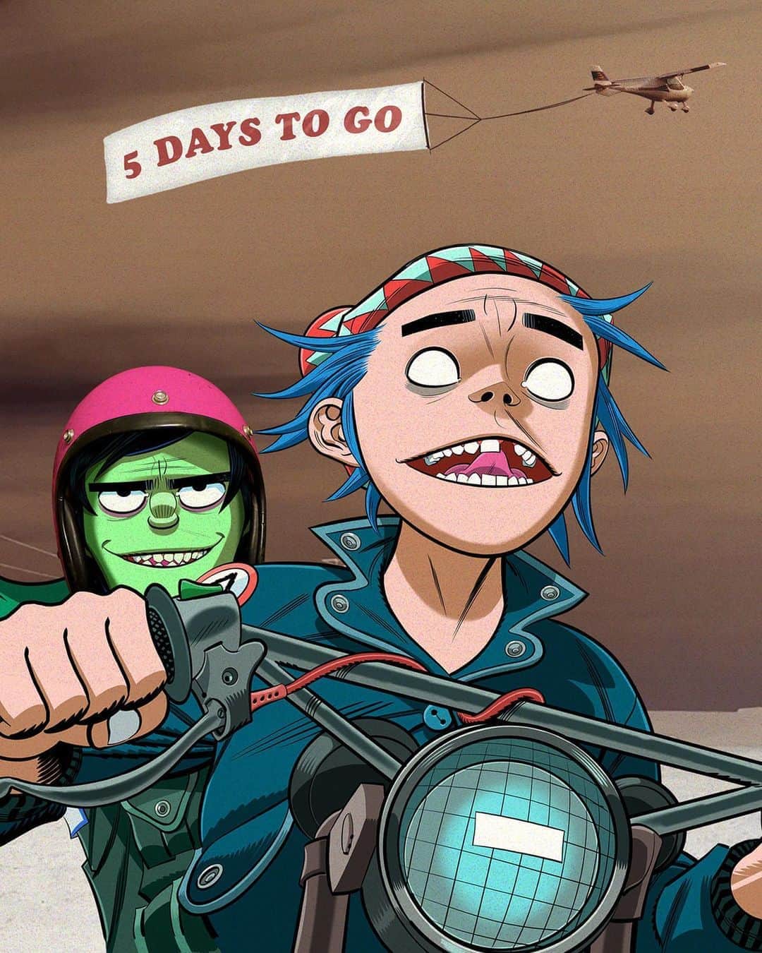 Gorillazさんのインスタグラム写真 - (GorillazInstagram)「In just 💥 5 DAYS 💥 you could be riding off into the sunset listening to Song Machine Season One in full 🌅  Don’t delay, pre-order now 👉 Gorillaz.com」10月19日 5時05分 - gorillaz