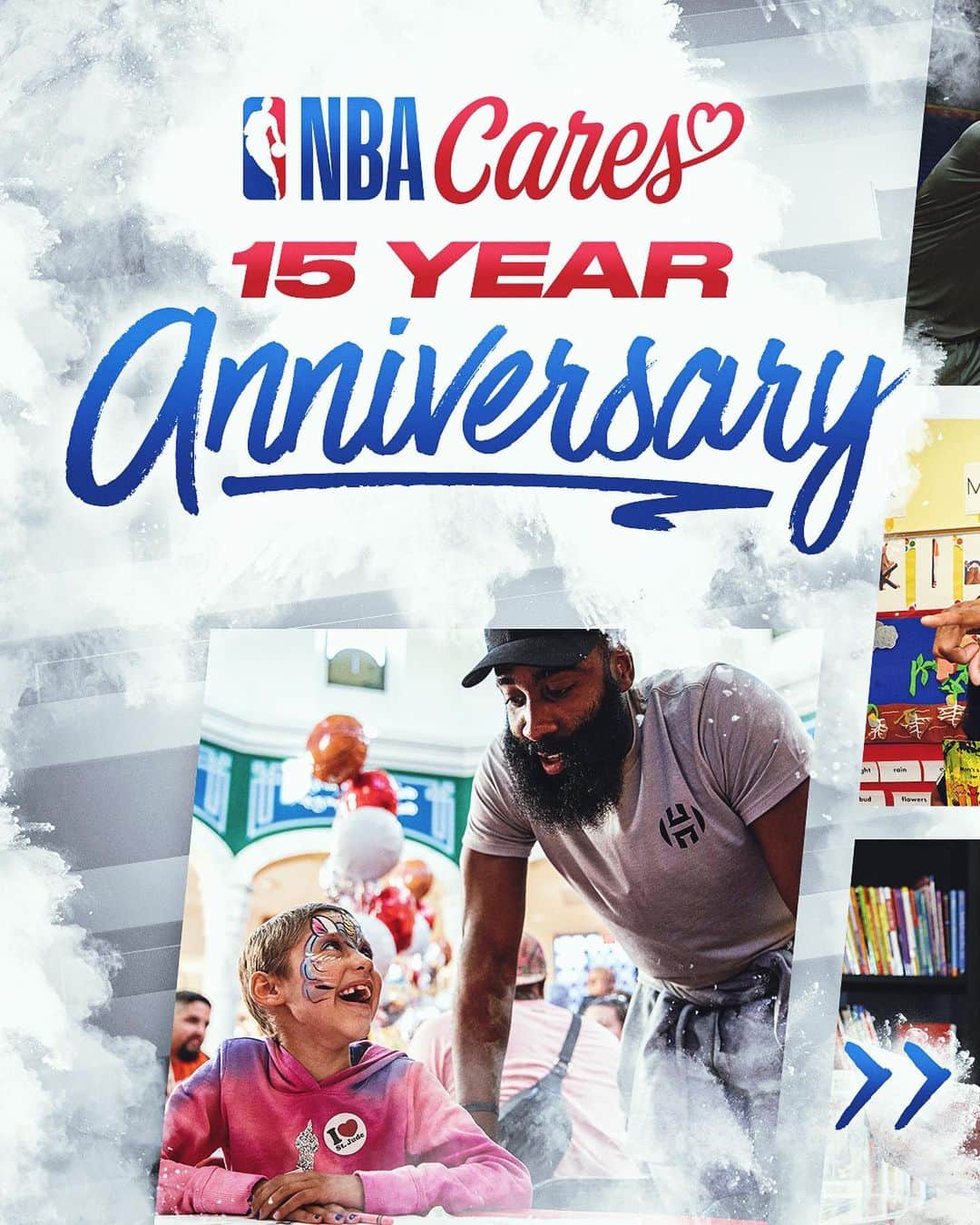 NBAさんのインスタグラム写真 - (NBAInstagram)「Today, @nbacares celebrates 15 years of supporting people and communities around the world. ❤️」10月19日 5時24分 - nba