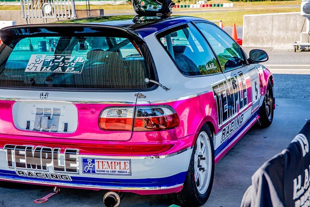のインスタグラム：「_ HAP TEMPLE Honda EG6 CIVIC SiR _ _ Shot on 4-Nov 2019 "HONDA VTEC ONE MAKE RACE Rd.4" organized by @zerofighterautocustom at Suzuka TWIN Circuit _ owner: @suminaoya_hap photo: @mistbahn _ _ JP) 2019年11月4日 鈴鹿ツインサーキット、ゼロファイターさん( @zerofighterautocustom )主催「HONDA VTEC ONE MAKE RACE Rd.4」で撮影。 _ _ #hondavteconemakerace #suzukatwincircuit #suzukatwin #鈴鹿ツイン #鈴鹿ツインサーキット #zerofighterautocustom #hawkautoproject #templeracing #テンプルレーシング #civic #hondacivic #ホンダシビック #シビック #ctr #acuractr #eg6 #egcivic #ej2 #eh3 #bseries #b16 #b16b #b18 #b18c #osakajdm #kanjo #kanjozoku #timeattack #timeattackjapan #hondasontrack」