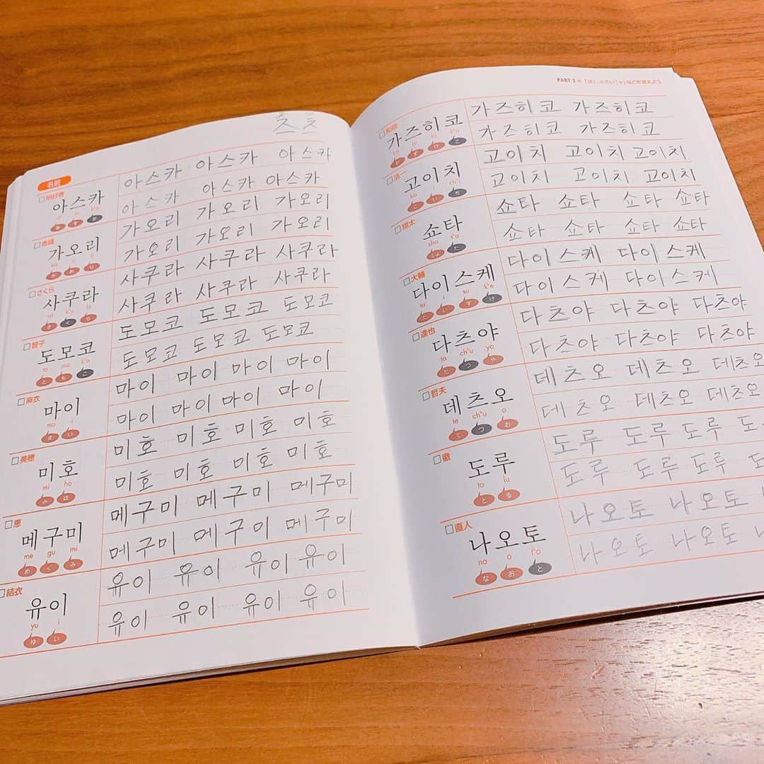 佐藤弥生さんのインスタグラム写真 - (佐藤弥生Instagram)「とりあえず一冊やってみました🇰🇷 久々にペン握って腱鞘炎手前です😂 激音、濃音…この辺からあやしくなってきます。。。 ・ 時間のある限りやってみます✏️ ・ アンニョン❤️ #韓国#韓国語#ハングル語#勉強」10月18日 21時51分 - sato__yayoi