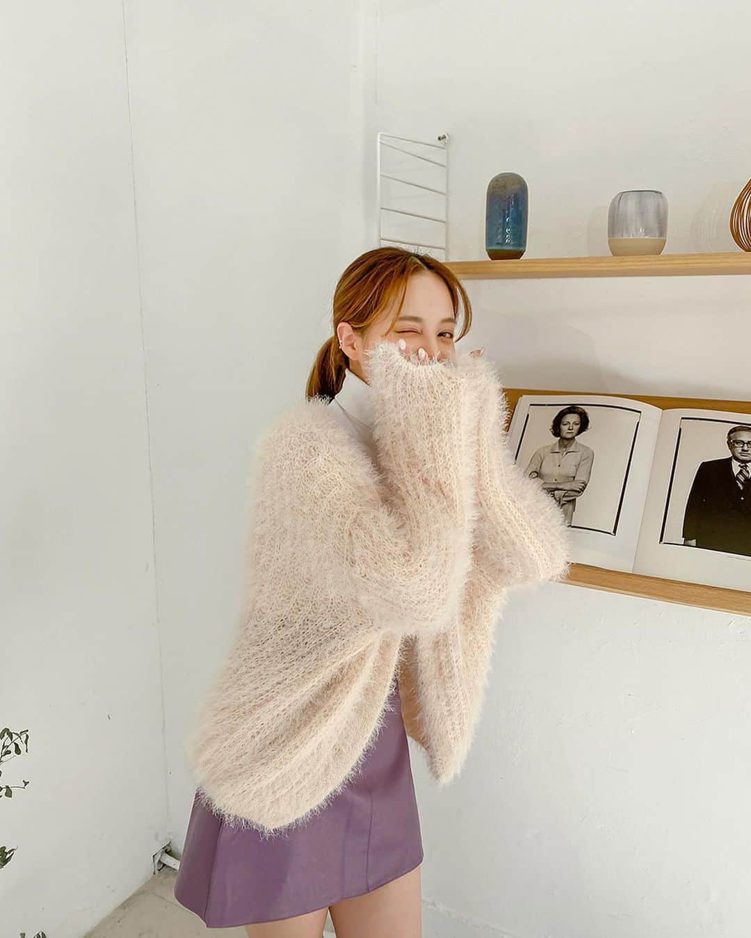 Chuuのインスタグラム：「사랑스럽고 따스한 보송보송 가디건!  오픈 가디건으로 부담없이 입기 좋은 아우터에요! 따숩❣️  #chuu#가을아우터」