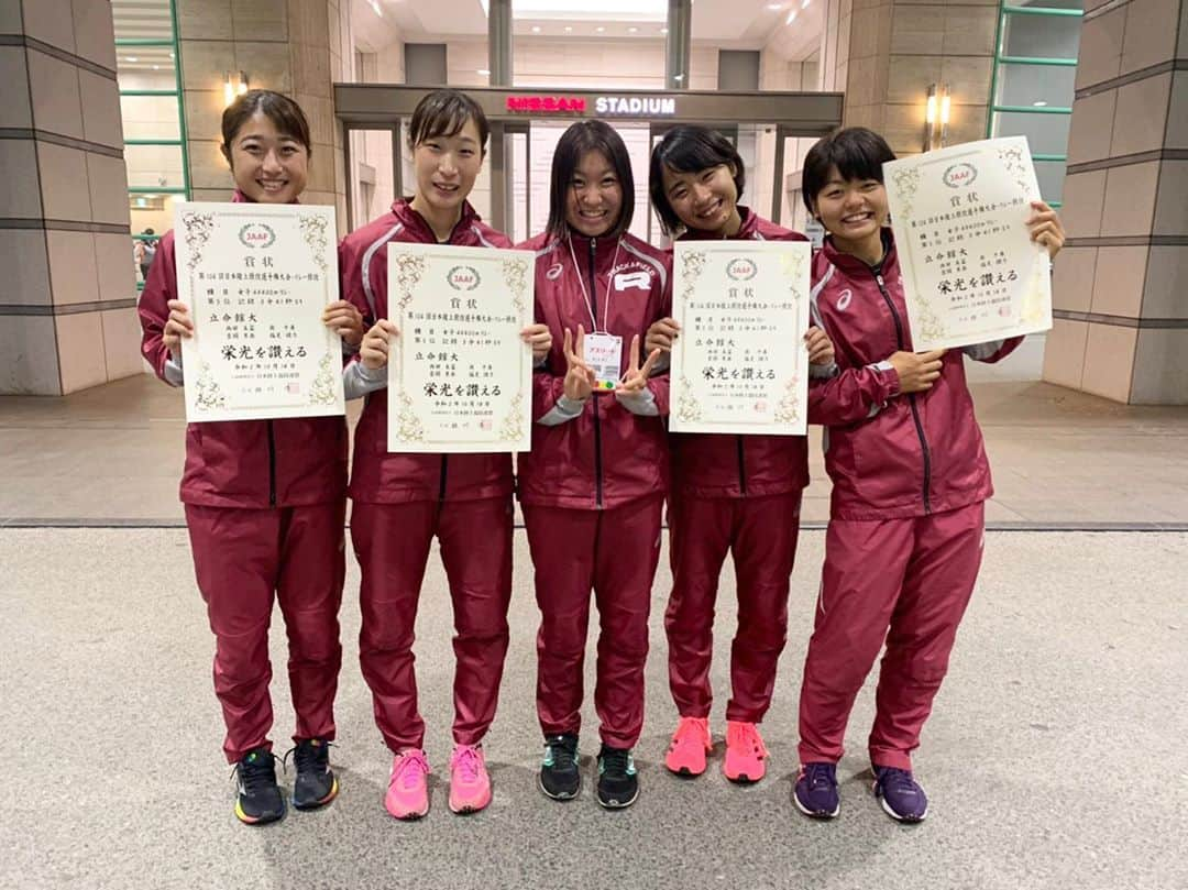 塩見綾乃さんのインスタグラム写真 - (塩見綾乃Instagram)「・ 日本選手権リレー5位でした。 来年は必ず取り返します🦁⭐️ 残すは、あと3試合！！ 見せるぞリツメイプライド ！！ 輝けにしごりふぁみりー！！ えいえいおー！！」10月18日 23時13分 - shioajiiii