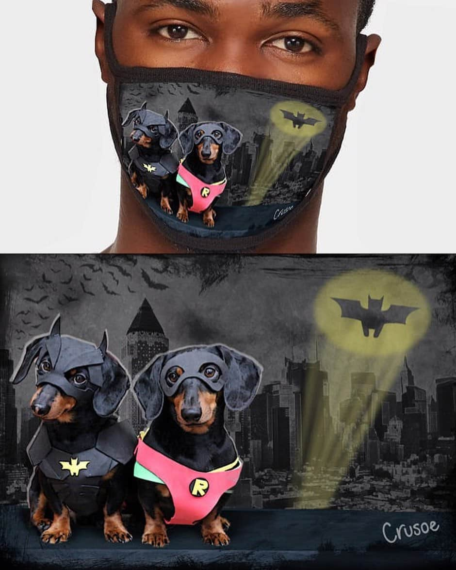 Crusoe the Celebrity Dachshundさんのインスタグラム写真 - (Crusoe the Celebrity DachshundInstagram)「“Many of you have been asking for a long time, so finally presenting Crusoe face mask! And they’re pretty cute if I do say so! Masks have 3 layers, slot for filter, and stretchy straps. Link in profile!” ~ Crusoe」10月19日 0時30分 - crusoe_dachshund