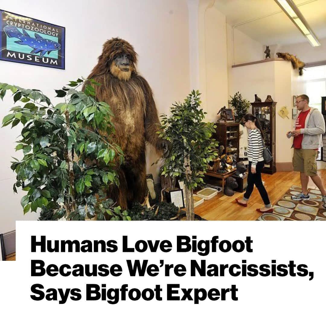 VICEさんのインスタグラム写真 - (VICEInstagram)「Is Bigfoot real? Loren Coleman, director of the International Cryptozoology Museum, has spent his life trying to find out.⁠ ⁠ Coleman told VICE that he finds museum visitors are more obsessed with Bigfoot than any other cryptid. "It's because of human narcissism," he said. "They enjoy the one that's most human like." The museum features a life-size Bigfoot replica that attracts both tourists and selfie-takers. "A lot of people who understand that they'll never see a Bigfoot in life appreciate seeing something lifesize."⁠ ⁠ Link in bio for more. ⁠ ⁠ 📸 : courtesy of Loren Coleman⁠ ⁠」10月19日 1時38分 - vice