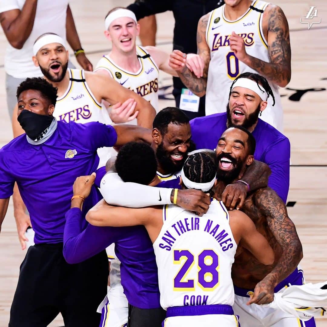 Los Angeles Lakersさんのインスタグラム写真 - (Los Angeles LakersInstagram)「One week ago today: "In a year we all thought we wanted to forget, the Lakers give us something to remember forever."」10月19日 3時00分 - lakers