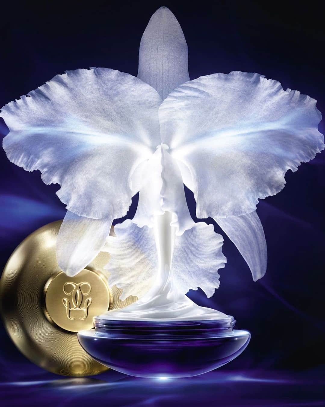 のインスタグラム：「A truly unique skincare innovation, Orchidée Impériale embodies the spirit of excellence for which Guerlain is known: the latest discoveries in skin longevity, unique formulation know-how and a rare and precious raw material: the orchid.  #Guerlain #GuerlainSkincare #Skincare #OrchideeImperiale #AntiAge #Orchid」
