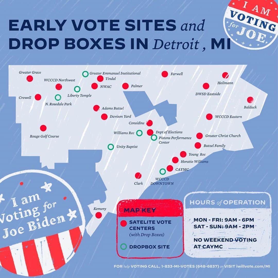 ジャック・ファライーのインスタグラム：「Early voting sites listed here for Detroit. We need people we can trust with our democracy in the oval office, the senate, and the supreme court. That’s another thing on the line here in Michigan. Vote and vote early today— as always, resources at the link in my bio. #MIEarlyVote #FlipTheMitten」