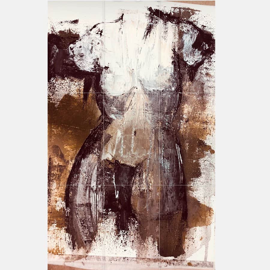 イモージェン・ケアンズのインスタグラム：「B O D Y 🖌 by me #abstract #art」