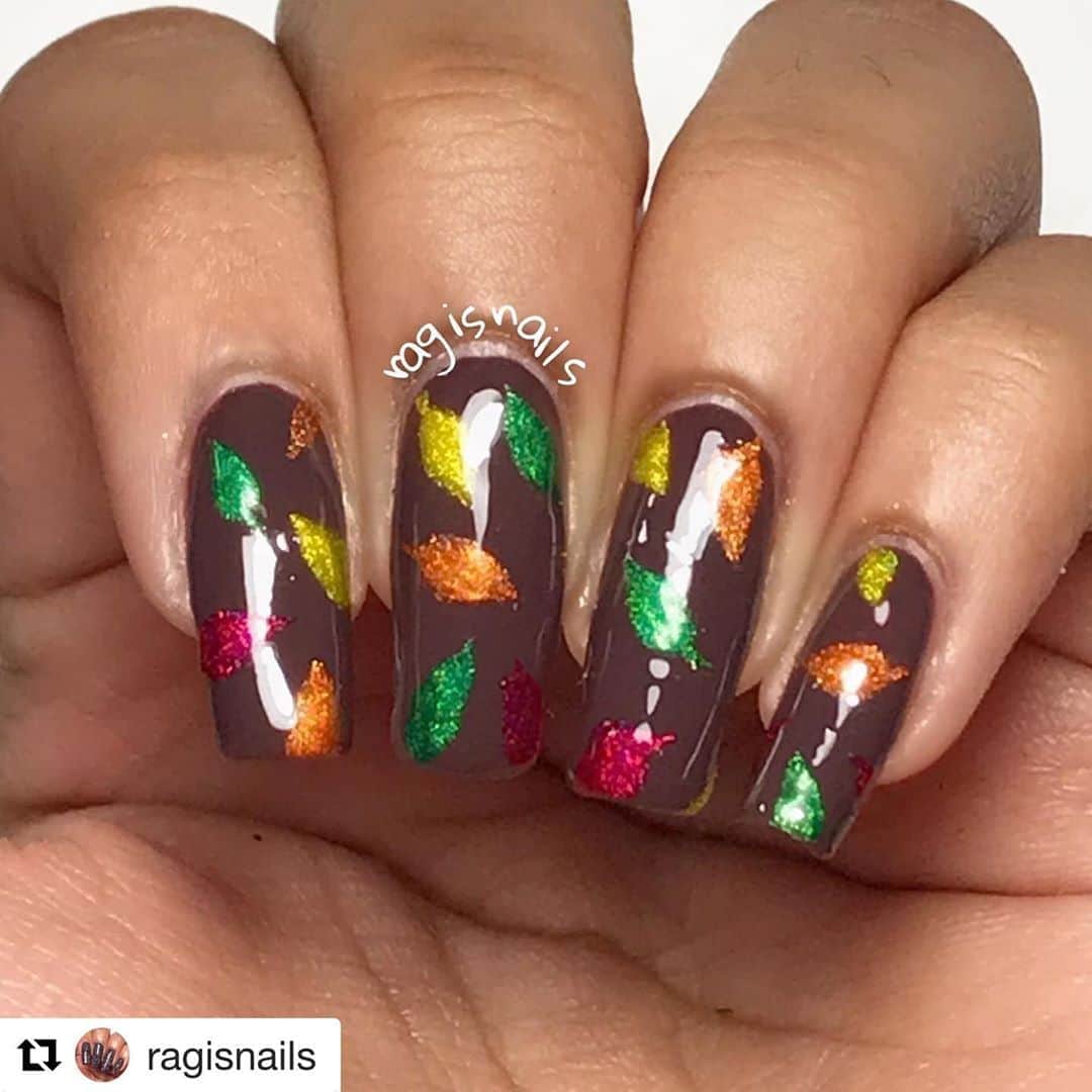 Nail Designsさんのインスタグラム写真 - (Nail DesignsInstagram)「Credit:  @ragisnails  ・・・ fall nail art! this looked so much better in my mind lol. i will admit this isn’t my best creation, buut whatever i tried 😅  ~products i used~ @holotaco Peely Base @sally_hansen Rock My Way  @holotaco Red Licorice, Orange Drink, Lemon Sucker, Green Taffy @essie (expressie) Quick Dry Topcoat  #nailspafeature #nailsofinstagram #nails #nailart #fallnails #fallnailart #nailfeature #leaves #fallvibes #holotacorainbowcollection #holotaco #sallyhansen #essie #expressie #nailart #nailarttutorial #nailtutorials #fallnailartdesigns #easynailart #simplefallnails #weloveyournailart #green #orange #yellow #red #autumn #autumnnails2020 #autumnleaves #autumnleavesnailart #nailbloggers」10月19日 4時23分 - nailartfeature