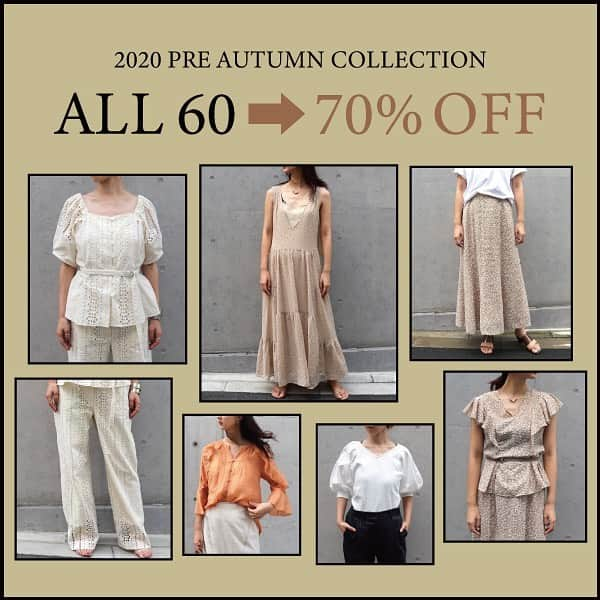 NINEのインスタグラム：「✴︎OFF率UP✴︎ 2020 Pre Autumn Collectionが ALL60%OFF→70%OFFに。 中にタートルネックを重ねたり 上からスウェットやニットを合わせれば これからの季節にも大活躍する商品ばかりです◉ 今すぐCheckしてくださいね✔︎ . @nine_official_outlet . #NINEoutlet#fashion#ninesnap#outlet#autumn#70off#ナインアウトレット#アウトレット#ナイン」