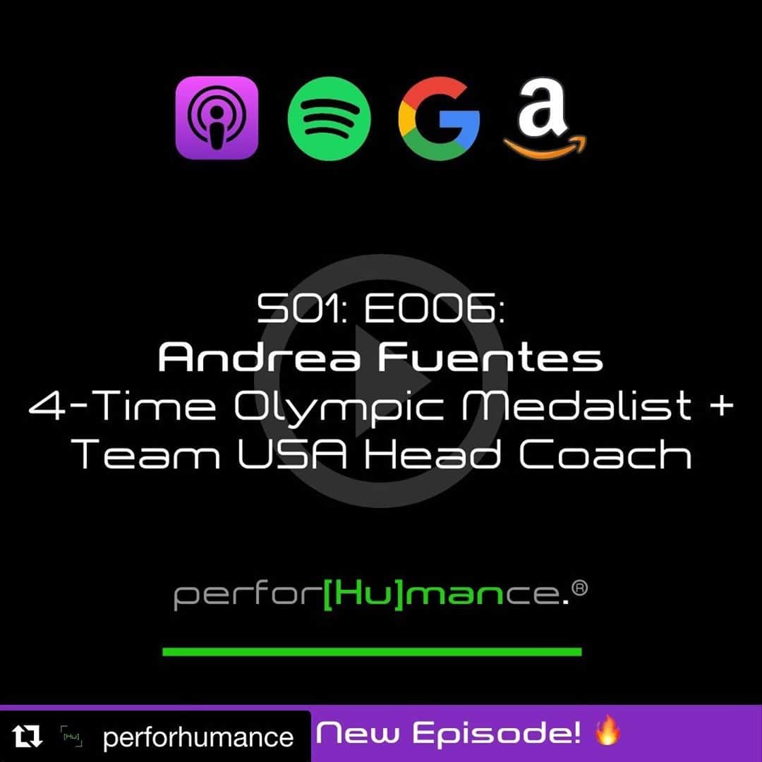 アンドレア・フエンテスのインスタグラム：「#Repost @perforhumance with @get_repost ・・・ preFORM: Prepare to Perform S01 E006 features Team USA Artistic Swimming Head Coach Andrea Fuentes. As a 4-time Olympic Medalist, Andrea speaks about “Paying it Forward” and her intentions to give back to the sport that brought her dreams to fruition. 💫🏅⁠ ⁠ Wait until you hear how Andrea pays it forward as the Head Coach of the Women’s National Team. Oh, and by the way, the team is in pursuit of the Tokyo Olympics. ⁠ ⁠ 🖥💻📱Search preFORM or perfor[Hu]mance.® on your preferred podcast platform or click Link in Bio to listen to the full epsiode. ⬇️⬇️⬇️⁠ ⁠ #podcast #selfimprovement #personalgrowth #lifestyle #performance #healthylifestyle #mindfulness #preform #preparetoperform #perforhumance #buzzsprout #athlete #sports #athletepodcast #sportspodcast #health #wellness #healthandwellness #synchronizedswimming #synchro #artisticswimming #olympics #olympian #teamusa #tokyo2020 #tokyo2021 #hopelightsourway」