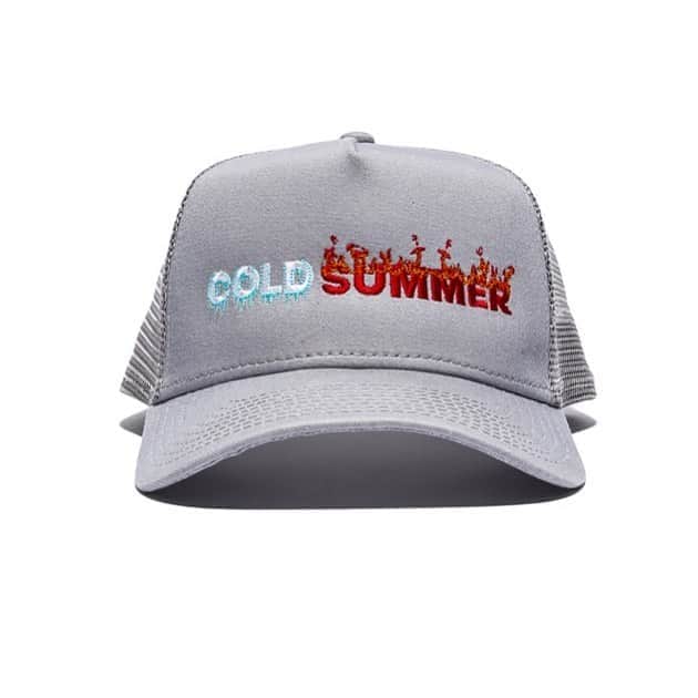 ファボラスのインスタグラム：「COLD SUMMER  “GREY SKIES”  TRUCKER HAT  AVAILABLE NOW ‼️ At www.bloodsthicker.com  @bloodsthicker」
