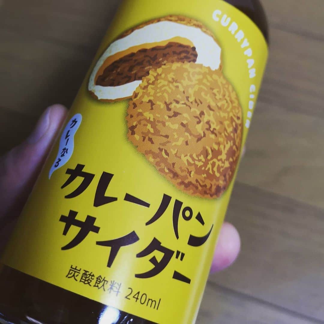 のインスタグラム：「こんなものが！？ カレーパン！？？ さ、サイダー！！！？？？  飲んでみたら、めっちゃカレーパンやった！凄かった。 カレーやなくて、間違いなくカレーパンやった！！  #カレーパンサイダー」