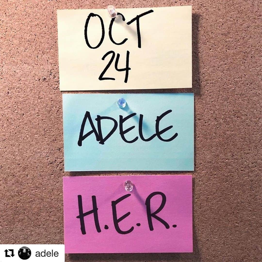 ビルボード・ジャパンさんのインスタグラム写真 - (ビルボード・ジャパンInstagram)「Adele is to host SNL!!! 👀﻿ ﻿ #Repost @adele﻿ ・・・﻿ Bloooooody hellllll I’m so excited about this!! And also absolutely terrified! My first ever hosting gig and for SNL of all things!!!! I’ve always wanted to do it as a stand alone moment, so that I could roll up my sleeves and fully throw myself into it, but the time has never been right. But if there was ever a time for any of us to jump head first into the deep end with our eyes closed and hope for the best it’s 2020 right? ﻿ Itll be almost 12 years to the day that I first appeared on the show, during an election...which went on to break my career in America, so it feels full circle and I just couldn’t possibly say no! I am besides myself that H.E.R will be the musical guest!! I love her SO much I can’t wait to melt into a flaming hot mess when she performs, then confuse myself while I laugh my arse off in between it all. ﻿ See you next week ♥️🤞🏻」10月19日 15時45分 - billboard_japan